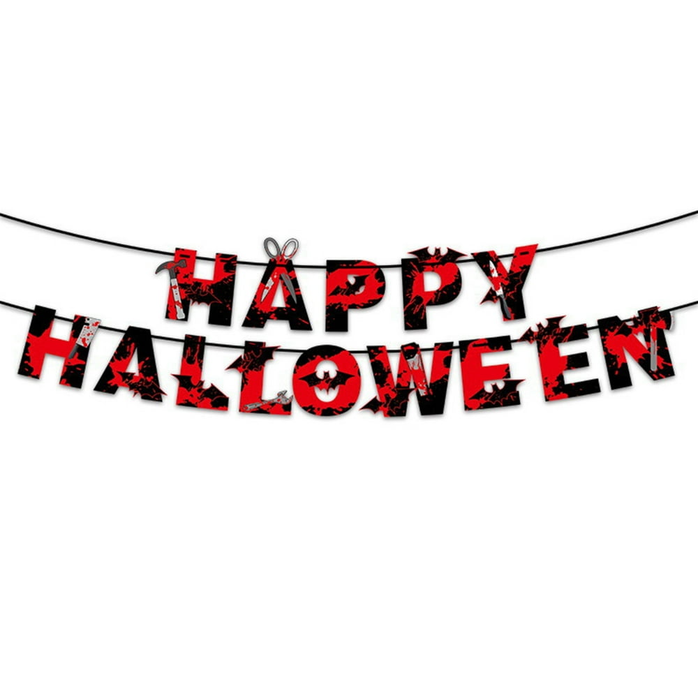 Pieces Happy Halloween Banners Horror Party Banner Decorations