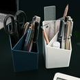 thumbnail image 3 of HEATSHAKING 1Pack Dark Blue Pen Container for Desktop Pencil Organizer in Study Room Office, 3 of 8