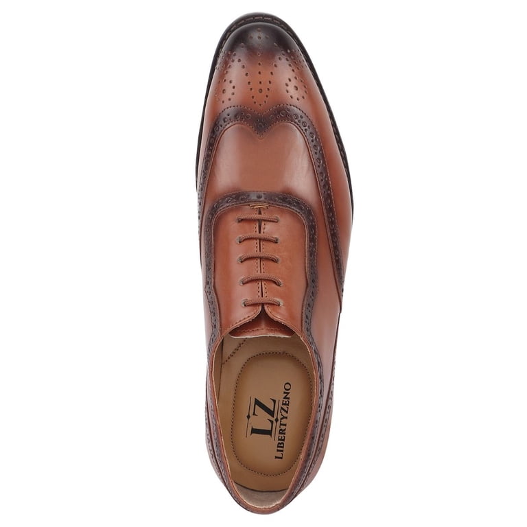 LIBERTYZENO Mens Leather Formal Shoes Mens Oxford Dress  display picture 1
