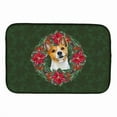 thumbnail image 1 of Carolines Treasures CK1558DDM Basenji Poinsetta Wreath Dish Drying Mat, 1 of 4