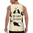 thumbnail image 3 of Haiem Panda Doing Yoga Men Workout Tank Top Gym Bodybuilding Sleeveless Muscle T Shirts Athletic Tank Breathable Workout Shirt-X-Large, 3 of 9