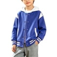 thumbnail image 2 of Kids Jackets Relax Drop Shoulder Warm Bomber Coat Large Color Selection Birthday Banquet Outdoor Walk Kid Top Jacket, 2 of 6