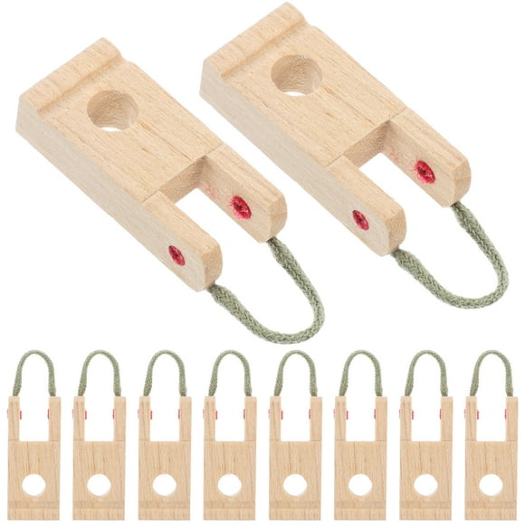 Raindrops 10Set Piano Parts Khaki Wooden Trusses with Hemp Rope for Musicians and Pianists
