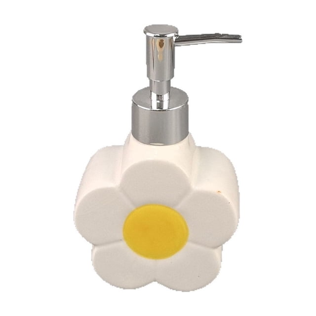Botella de recarga de baño con flores bonitas, desinfectante de manos, gel de ducha, botella de leche, botella de prensa, botella de champú for el baño del hogar