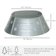 thumbnail image 3 of HOMCOM 26" Christmas Tree Collar with Hollow Snowflake Patterns Silver, 3 of 10