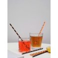thumbnail image 3 of Pack of 100 Paper Straws Halloween Themed Paper Straws Black Orange Biodegradable Straws Pumpkin and Spider Web Straws Halloween Christmas Kids Party, 3 of 3