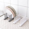 thumbnail image 6 of HEVIRGO Kitchen Dish Plate Pot Cover Drying Drain Holder Plastic Storage Rack Shelf, 6 of 8