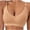 Beige, variant on Fmbrln Bras for Women Solid Color Seamless Scalloped Push Up Bra Adjustable Thin Straps Padded Comfy Bralette Beige M