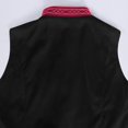 thumbnail image 5 of Zpzdpjkx Mens Oktoberfest Waistcoat Stand Collar Button Front Contrast Piping Pockets Traditional Sleeveless Vest for Beer Festival Party, 5 of 7