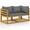Dark grey, variant on vidaXL Patio Loveseat Outdoor Patio 2 Seater Sofa with Cushions for Balcony