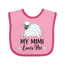 Inktastic My Mimi Loves Me Baby Lamb Boys or Girls Baby Bib