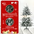 thumbnail image 5 of Gymax 4.5 FT Pre-Lit Artificial Christmas Tree Snow Flocked Full Tree w/ 436 Lush Branch Tips, 5 of 10