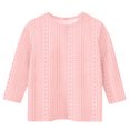 thumbnail image 4 of TFEOQRY Children Girls Solid Color Blouses Fashion Long Sleeve Round Neck Tops Shirt, 4 of 5