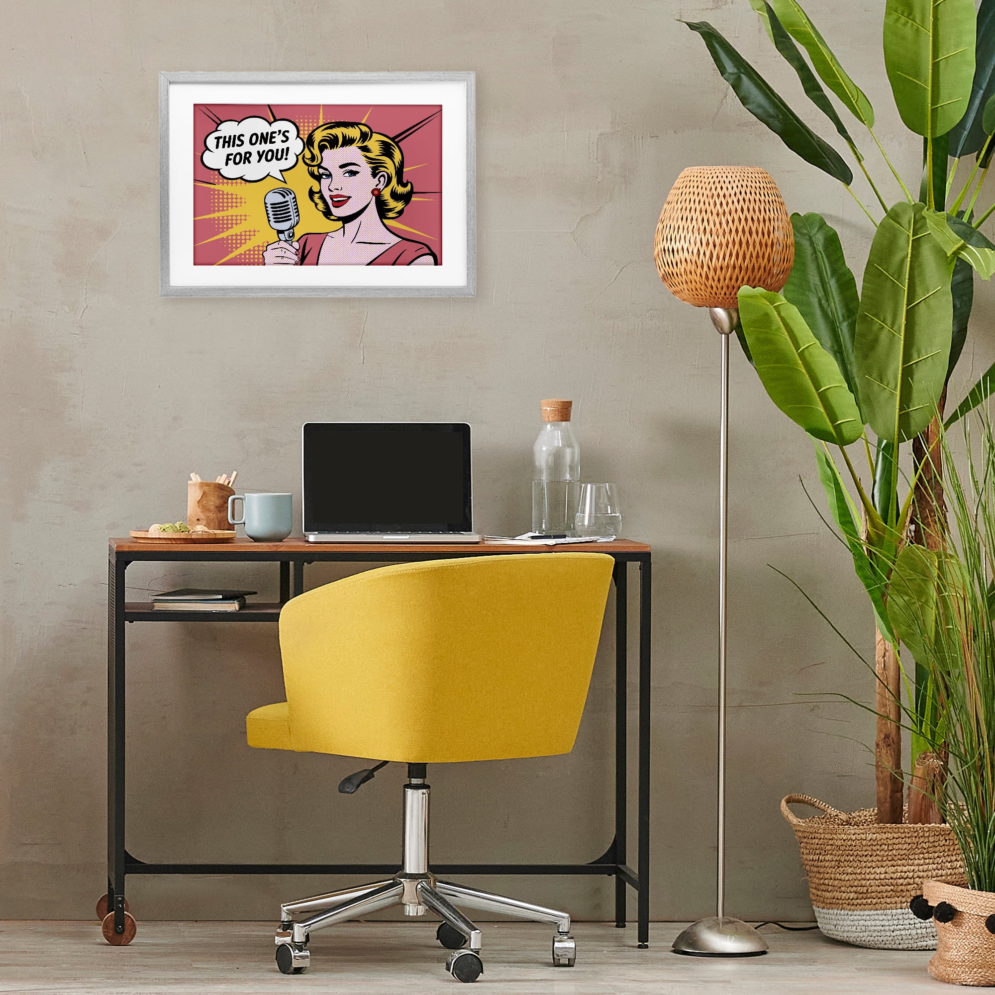 Stupell Industries This One's For You Gray Framed Print Under Glass, design by Andreas Magnusson
