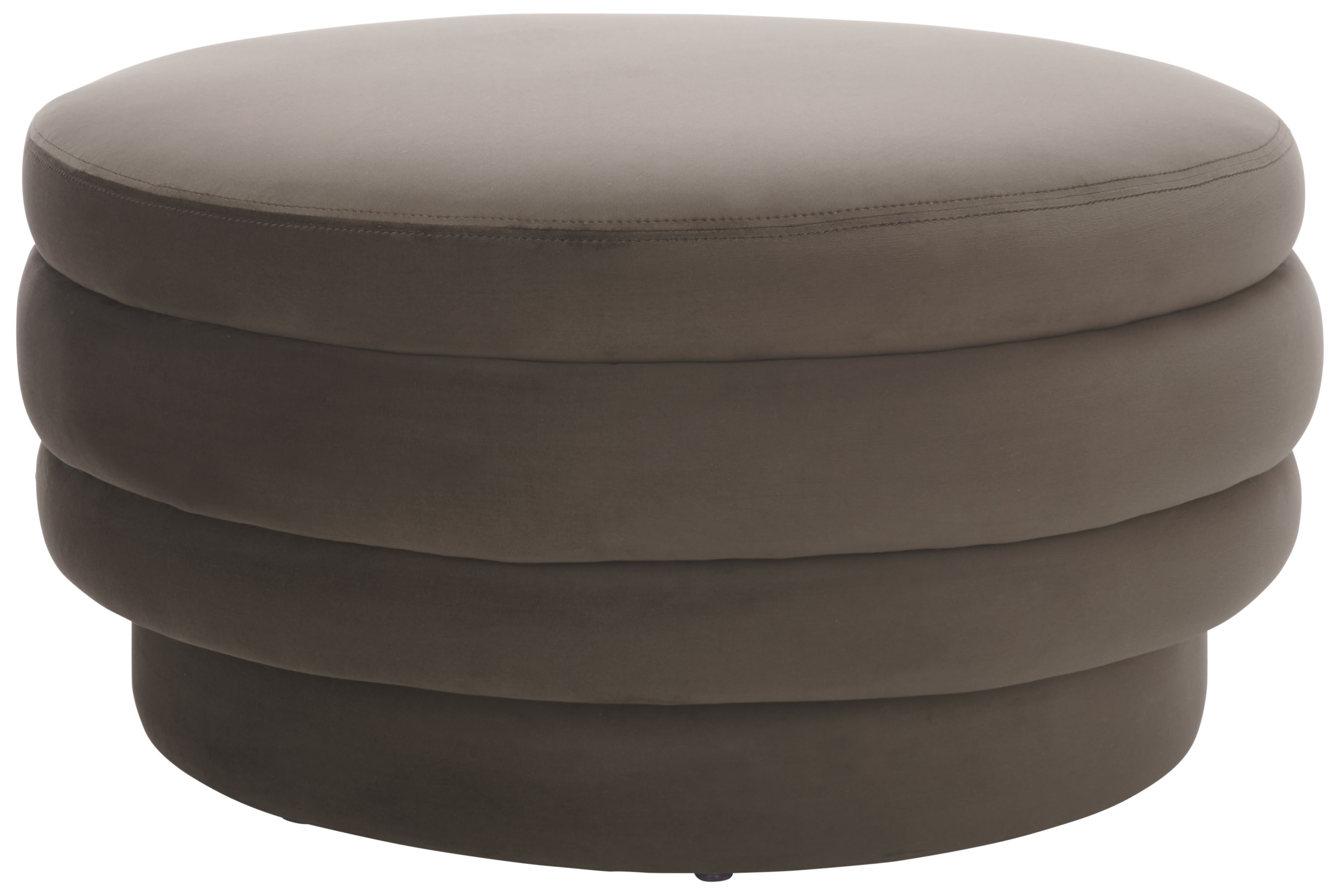 Safavieh Rohan Modern Round Ottoman, Chocolate