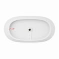 thumbnail image 4 of Manhattan 59" Solid Surface Freestanding Soaking Bathtub White, 4 of 7