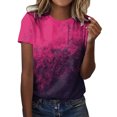 thumbnail image 1 of Gibobby Camisetas de verano para mujer Túnica holgada para mujer, camisetas informales verano, camiseta Floral manga corta con cuello redondo, blusa holga(AB,M), 1 of 4