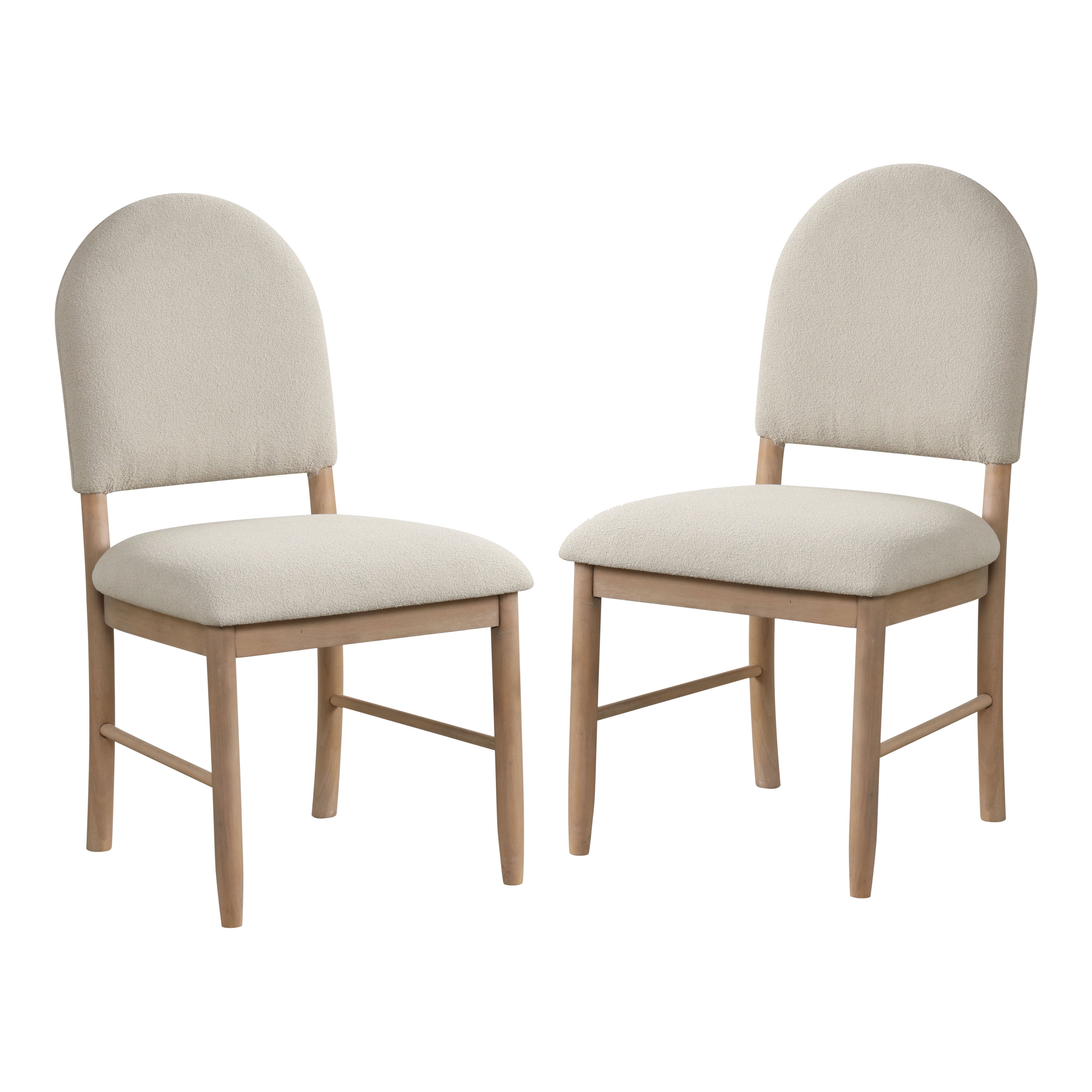 Furniture of America Parpel Transitional Fabric Dining Chairs, Natural and Beige (Set of 2)