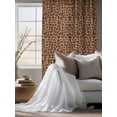 thumbnail image 4 of Sheer Curtains 72 Inches Long, Brown Beige Semi Sheer Curtains Light Filtering Window Treatment, Leopard Stripes Modern Art Privacy Voile Drapes for Living Room Bedroom 52x72 Inch, 4 of 7