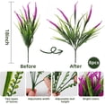 thumbnail image 2 of 8 Bundles Artificial Outdoor Flowers Ferns Plants for Outdoors Faux Plastic Flowers Greenery Shrubs Plants Indoor Outside Hanging Planter Kitchen Home Wedding Office Garden Decor(Purple), 2 of 5