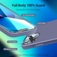 thumbnail image 2 of [5 in 1 for iPhone 13 Mini Case, with 2 Pack Screen Protector + 2 Pack Camera Lens Protector, Liquid Silicone Ultra Slim Shockproof Protective Phone Case 5.4 inch(Lavender Grey), 2 of 14