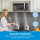 thumbnail image 3 of Midea MOR17BSA-SS 1.7 pies cúbicos. Horno Microondas Sobre La Cocina con Panel Táctil Inteligente, Menú de Cocción Automática, 1000 W, Ventilación 300 CFM, en Acero Inoxidable, 3 of 5