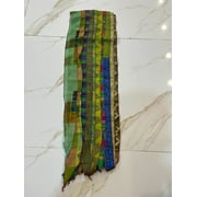 Ethinumatic Patchwork Silk Sari Scarves, Assorted Patchwork Multi Layer, 1-Piece