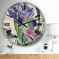 thumbnail image 2 of DesignArt Vintage Flowers III Large Wall Clock, 2 of 2