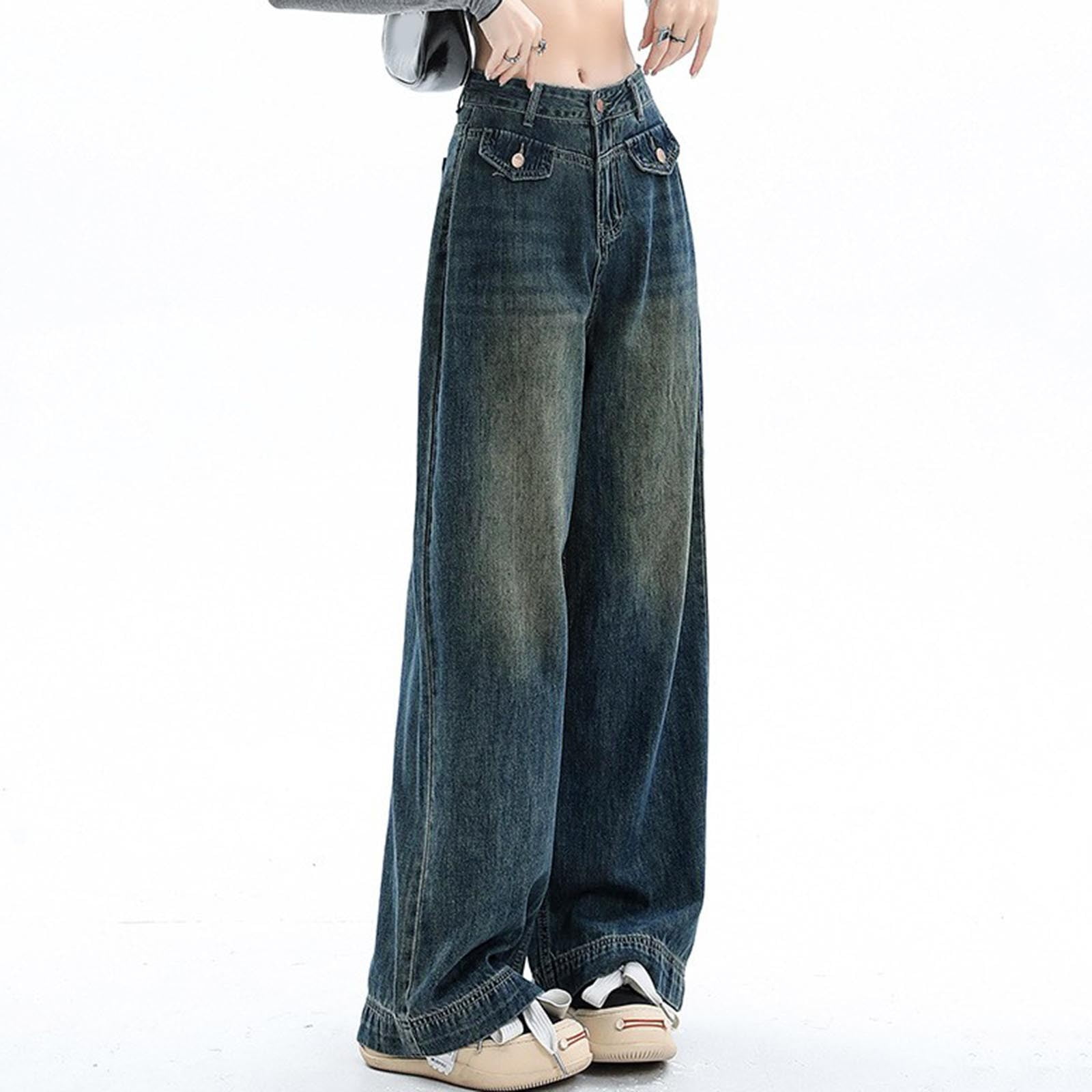 QYZEU Womens Jeans High Waisted Stretchy Vintage Denim QYZEU Womens Jeans High Waisted Stretchy Vintage Denim