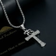 thumbnail image 4 of NEGS Eye of Horus Egyptian Coptic Ankh Cross Pendant 24'' Chain Egyptology Amulet Stainless Steel Necklace for Men Women, 4 of 7
