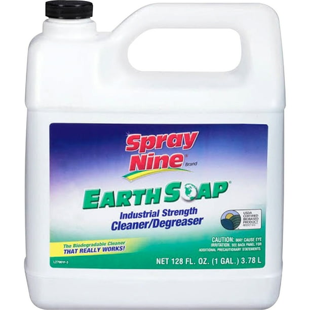 Spray Nine EARTH SOAP BioBased Cleaner/Degreaser, Clear, 1 Each