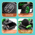 thumbnail image 7 of 24V Kids Ride on Excavator Digger Toy Cars, Ride on Construction Toy w/4-in-1 Construction Attachments (Excavator, Dump Truck & Bulldozer), Electric Tractor Car w/Remote Control, Swivel Seat, Green, 7 of 7