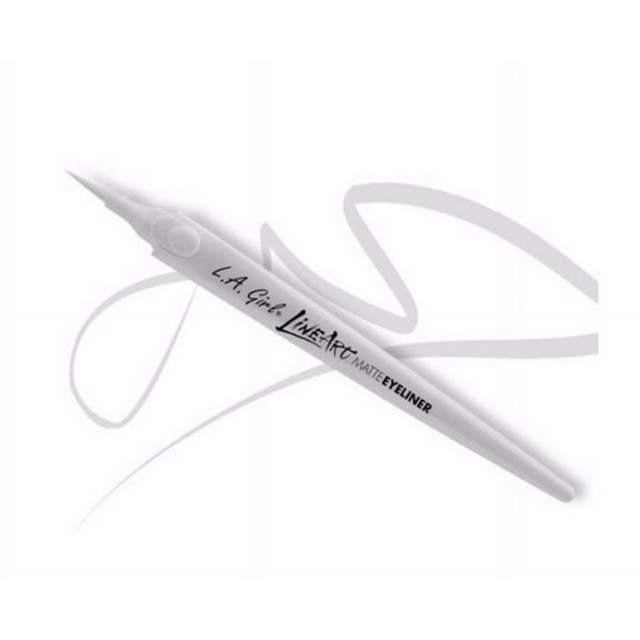 LA Girl Line Art Matte Eyeliner, Pure White, 0.014 Oz