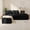Black-Plush Corduroy, variant on Erinnyees 4-in-1 Modular Cloud Couch: Adjustable Chaise & Deep Seat Sectional Sofa with 2 Pillows, No Assembly