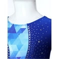 thumbnail image 5 of Hansber Rhythmic Gymnastics Leotards for Girls Long Sleeve Rhinestones Printed Figure Ice Skating Bodysuit Royal blue 12, 5 of 7