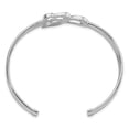 thumbnail image 2 of Diamond2Deal 925 Sterling Silver Rhodium Plated Hearts and Infinity Cuff Bangle for Women, 2 of 5