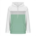 thumbnail image 3 of Yievot Color Block Hoodies for Women Drawstring Long Sleeve Hooded Sweatshirts Casual Pullover Tops with Pocket, 3 of 5