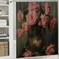 thumbnail image 6 of Fenyluxe Pink Roses Pretty Shower Curtain Bathroom Decor Polyester Fiber Set Home Bathtubs Decoration with Hooks 36x72, 6 of 7