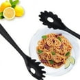 thumbnail image 4 of Pasta Server Spaghetti Fork Spoon Nylon Utensil Kitchen Tools Ideal For Serving Variety Of Foods (Black) Dining Table Set for 4, 4 of 7