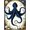 Navy Blue Cream Gold, Pattern 15, variant on ODIKA 8'x10' Washable Area Rug Octopus Koi Vintage Nautical Tentacle Compass Border Cartoon for Dining Room, Large Office, Lounge, Non-Slip Chair-Friendly Mat