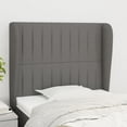thumbnail image 6 of vidaXL Headboard with Ears Dark Gray 40.6"x9.1"x30.7"/34.6" Fabric, 6 of 29