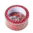 thumbnail image 1 of Dsseng 2-Pack Christmas Themed Metal  Tin Case Containers With Clear Window Lids Holiday Decorative Box, 1 of 5