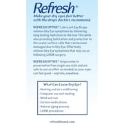 Refresh Optive Lubricant Eye Drops Non-Preserved Tears, 60 Single-Use Containers, 0.01 Oz (0.4 Ml), 3-Pack