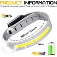 thumbnail image 2 of 2 Pack Rechargeable LED Bracelet, 3 Modes d'Éclairage, pour le Jogging, la Course de Nuit, l'Alpinisme, Imperméable à l'Eau, 2 of 5