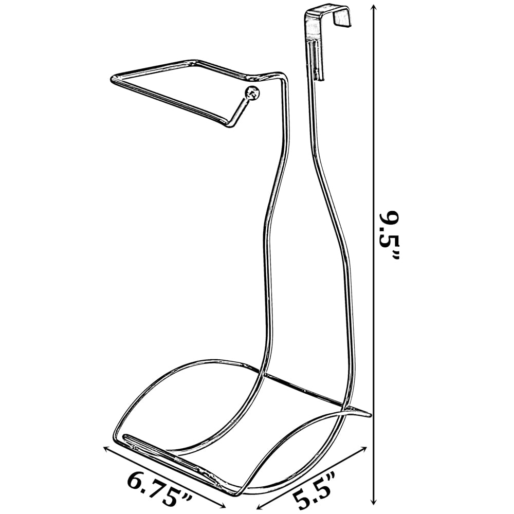 Chrome Over the Tank 2 Slots Toilet Tissue Paper Holder Organizer for Bathroom Storage, Set of 2