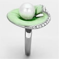 thumbnail image 4 of Luxe Jewelry Designs Stainless Steel Women's Ring with Synthetic White Pearl - Size 9 (Pack of 2), 4 of 4