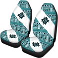 thumbnail image 6 of Qpednta Aztec Print Car Seat Cover Set of 4 for Front Seats and Rear Bench Cover Protecto Universal Car Interior Accessories Front Automobile Seat Cover for Cars Truck Van SUV, 6 of 7