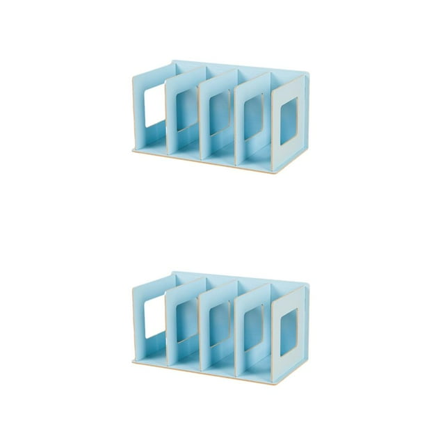 Monstrate Estantes para CD Almacenamiento Colección de CD fácilmente accesible con estantes para CD ecológicos Almacenamiento multifunción Azul 2Conjunto