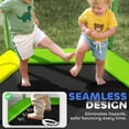 thumbnail image 4 of Qaba 85" Green Backyard Trampoline with Slide & Ladder – Safe Outdoor Play Structure for Ages 3+, 176 lb Capacity, 4 of 7