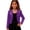 Purple, variant on Lkhaha Girls Elegant Glitter Bolero Jacket Long Sleeve Cropped Shrug Sparkly Party Outerwear Black 4-5 Years